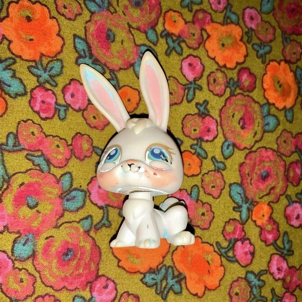 2004 Littlest Pet Shop Bunny Rabbit #3 generation‎ 1 Magnet Easter Vintage Paint